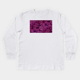 Magenta Marble Texture Kids Long Sleeve T-Shirt